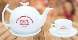 Mẫu ấm chén in logo cty mipu