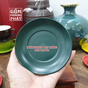 Bộ tách CAPPUCCINO 250ML men xanh lục gốm sứ Bát Tràng