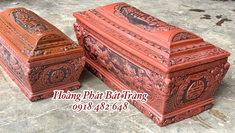 Quách tiểu sành tứ linh chân quỳ cao cấp QTSA102